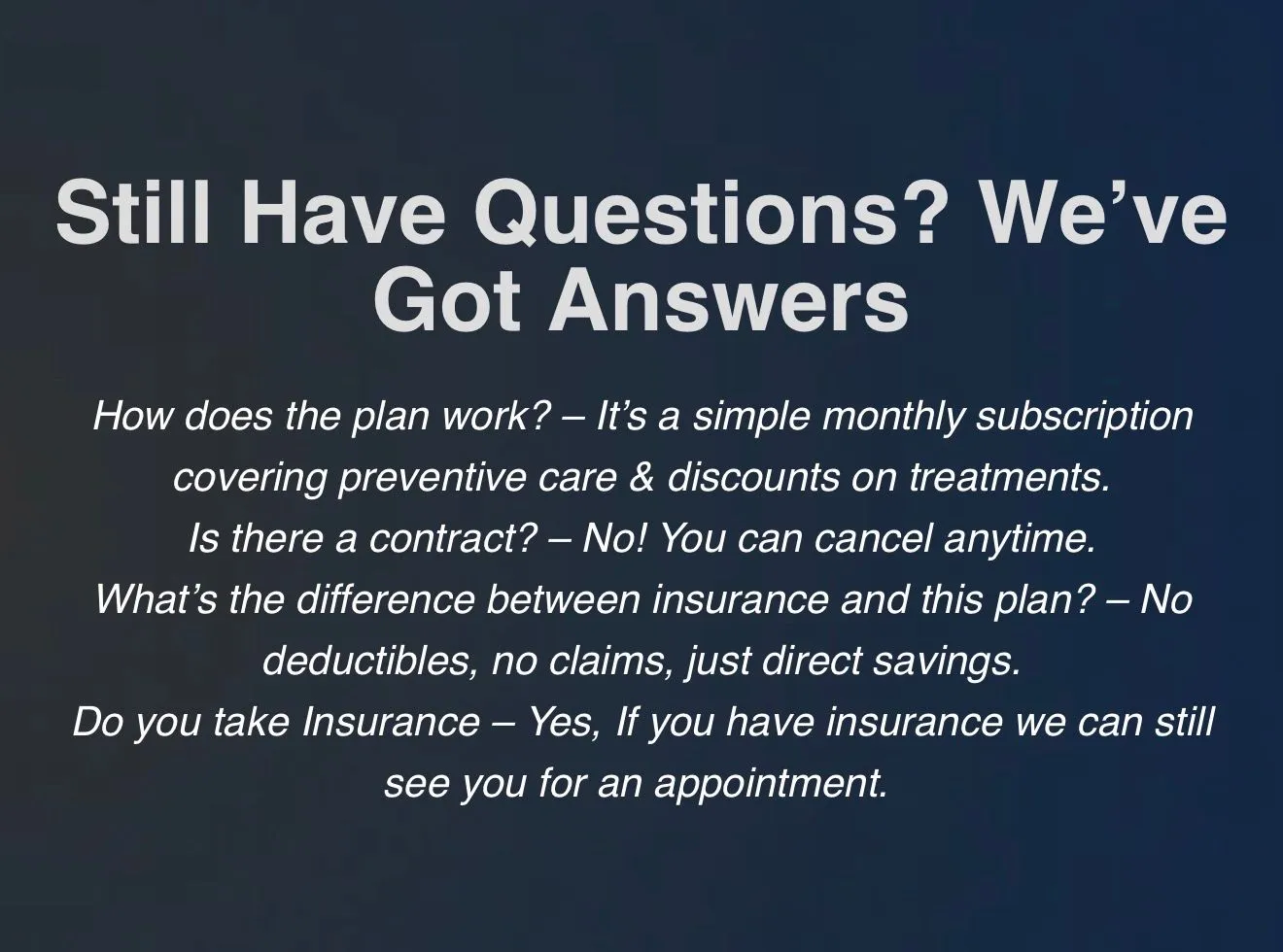 Frequently asked questions about the membership plan